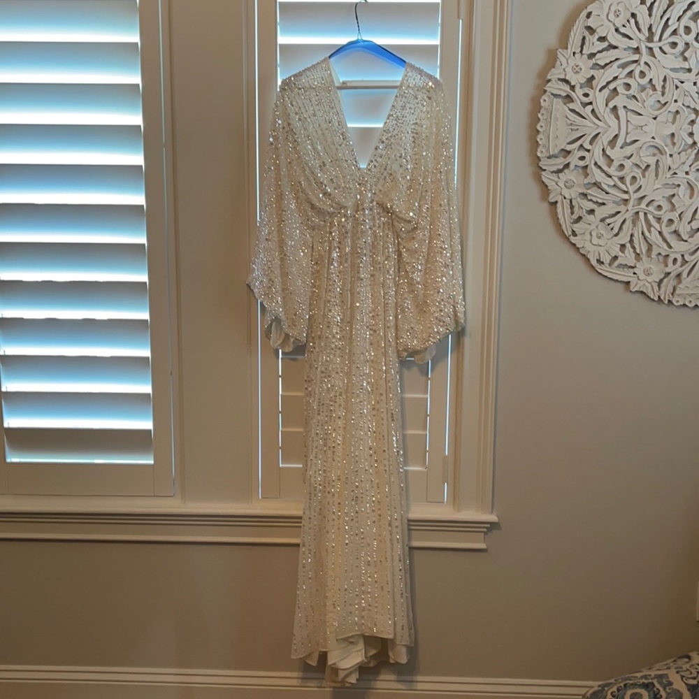 ASOS Ciara sequin kimono sleeve wedding dress